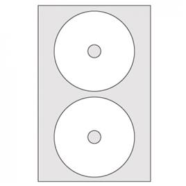Etiquetas A4 autocolantes 114,5x17mm Cd/Dvd 100 Folhas