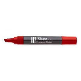 Marcador Grosso 2,5mm-5,5mm Permanente Sharpie W10 Vermelho 12 Unid.
