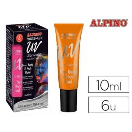 Maquilhagem  Fluorescente Laranja Tubo 10ml Caixa 6 Unidades