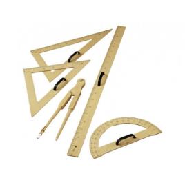 Conjunto De 5 Acessórios Para Quadro Plástico Imitação Madeira