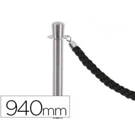 Poste Separador Cromado Acetinado Altura 940mm Base 320mm