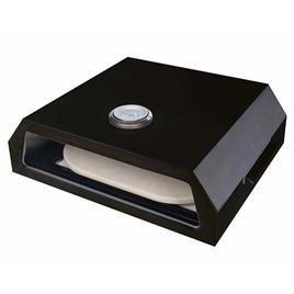 Forno/churrasqueira de pedra aço preto