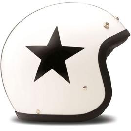 Capacete Jet Vintage XL Star White