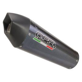 Gpr Exhaust Systems Silencioso Gp Evo4 Poppy Dual Slip On Dorsoduro 1200 11-16 Cat Homologated One Size Glossy Carbon / Black