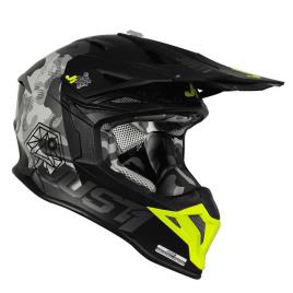 Just1 Capacete Off-road J39 Kinetic Camo XS Fluo Yellow / Red / Black