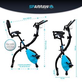 Bicicleta Estática Compacta Y Plegable Super X Bike Rueda Inercia 1.6kg. 8 Niveles De Resistencia One Size