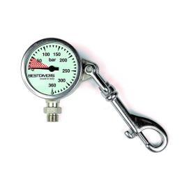 Best Divers Pressure Gauge Head Mineral Glass One Size Silver