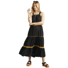Vestido Sleeveless Embroidered XS Black