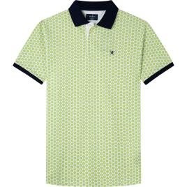 Hackett Polo Manga Curta Allover Citrus Fruits L Wild Lime