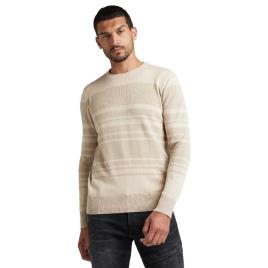 Camisola Decote Redondo Stripe M Dark Talc / Dark Brick Stripe