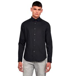 Camisa Manga Comprida Dressed Super Slim L Dark Black