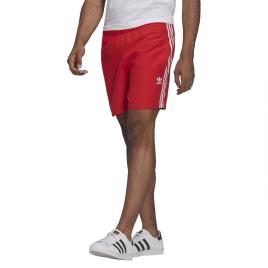 Shorts De Natação 3 Stripes L Vivid Red