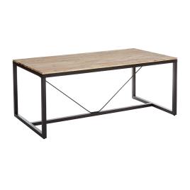 MESA DE JANTAR DE MADEIRA NATURAL ACACIA MODELO EDENA 180X90X75CM