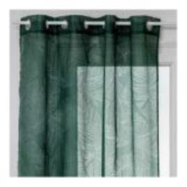  - CORTINA COM AROS COR VERDE SELVA 140X240CM