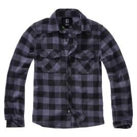 Camisa Manga Comprida Check 134-140 cm Black / Grey