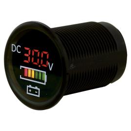 Medidor De Tensão Com Indicador De Bateria 5-30v One Size Black