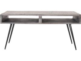 Mesa de Centro  Malmö Madeira Cinzento, Preto (100 x 50 x 49 cm)