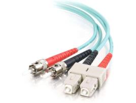 SC-ST 10Gb 50/125 OM3 Duplex Multimode PVC Fiber Optic Cable (LSZH) - Cabo de rede - ST multi-modos (M) para SC multi-modos (M) - 2 m - fibra óptica - duplex - 50 / 125 micron - OM3 -