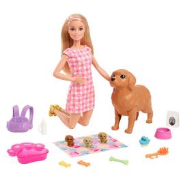 Playset De Filhotes Recém-nascidos Com Brinquedos De Boneca E Animais 3 Years Multicolor