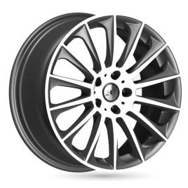 Jante De Alumínio Infiny Individual Stuttgart 9x18 5x112 Et35 66.5 Gun Metal Polish