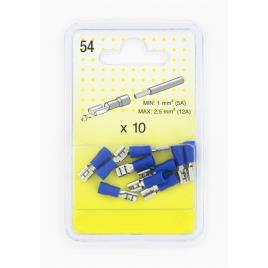 10 Tampões Planos Azuis 4,7 Mm Fêmea