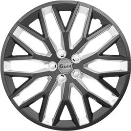 4 Tampões Preto/prata Gulf Gt40 16 Polegadas