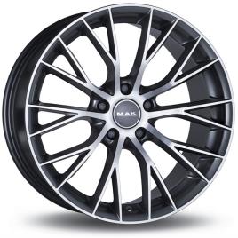 Jante Mak Munchen 9,5x19 5x120 Et39 72.6 Cinza Polida
