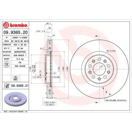 Disco Travão (1) Brembo 09.9365.20