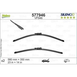 2 Escovas Limpa-vidros Valeo Silencio Flat Vf946