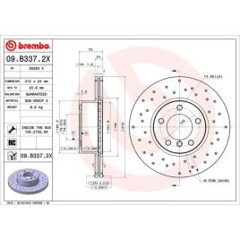 Disco Travão (1) Brembo 09.b337.21