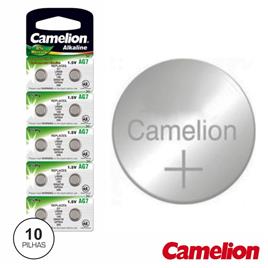 PILHA BOTÃO AG7 / LR57 1.5V 34MA 10X BLISTER CAMELION