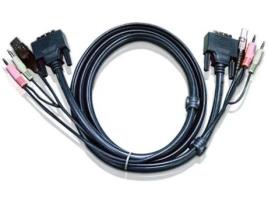 Cabo Kvm Dvi-d/usb/2x3.5mm 1.8m