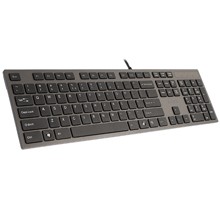 Kv-300h Teclado Usb Qwerty Preto Cinza