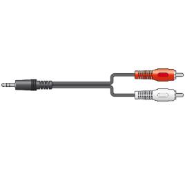 Cabo Jack 3.5mm Macho Para 2 Rca Macho 3m