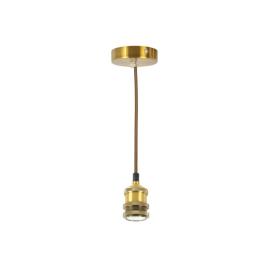 Candeeiro Pendente E27 Vintage Dourado Antigo