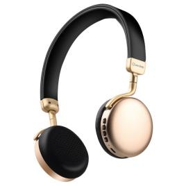 Auscultadores Bluetooth Metalicos Dourado