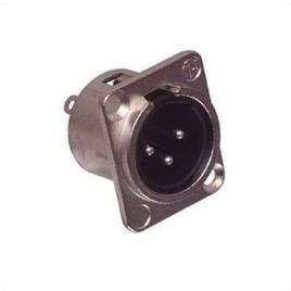 Ficha Xlr Macho 3 Pinos Painel 