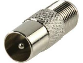 Adaptador Coaxial F Coaxial Masculino - F Feminin.
