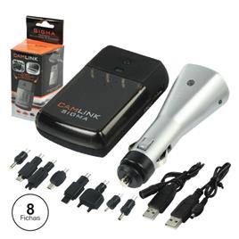 Carregador De Baterias Ni-Mh Aaa + 8 Adap Telemóvel + Usb