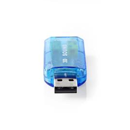 Adaptador Placa Som USB 5.1 C/ 2 Fichas Jack 