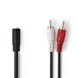 Cabo 2x Rca Macho - Fêmea Jack 0.2m