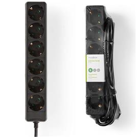 Tomada Elétrica C/ 6 Saídas Interruptor Proteção 3M NEDIS