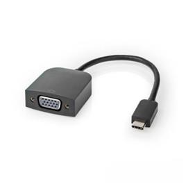 Cabo USB-C Macho / VGA Fêmea 0,2 m Preto NEDIS