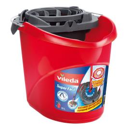 Balde e Espremedor Superfácil, 10 L, Vermelho e Cinzento