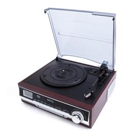 Leitor De Discos Vinil Vintage Bluetooth Usb Sd