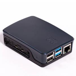 Capa Oficial Raspberry Pi 4  Preto / Cinza
