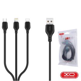 Cabo USB-A 2.0 Macho / Micro USB USB-C Lightning1M Preto XO