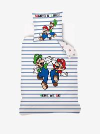 Capa De Edredon Super Mario Premium Mario And Luigi 90 Cm One Size White / Blue