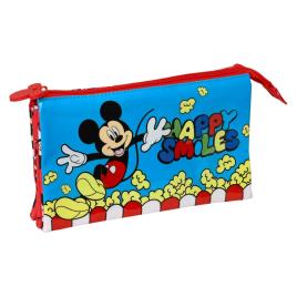 Estojo Triplo Happy Smiles Mickey Mouse One Size Multicolor