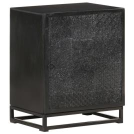 Mesa de cabeceira 40x30x50 cm acácia e mangueira maciça preto